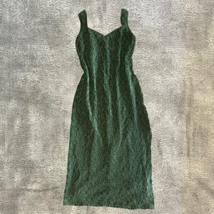 Vintage Night Moves Shimmering Maxi Lace Gown